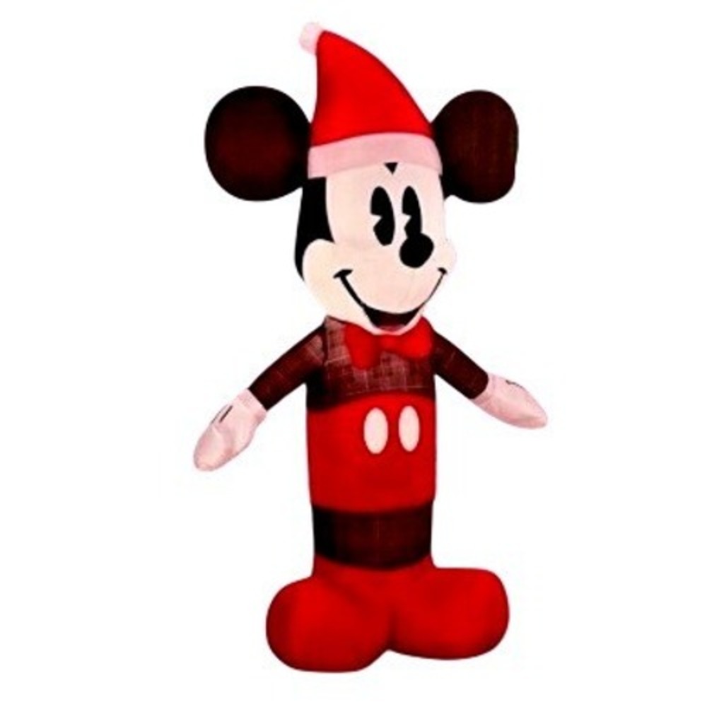 Disney Mickey Mouse 3.5ft Christmas Airblown Inflatable Santa Hat Lights Up